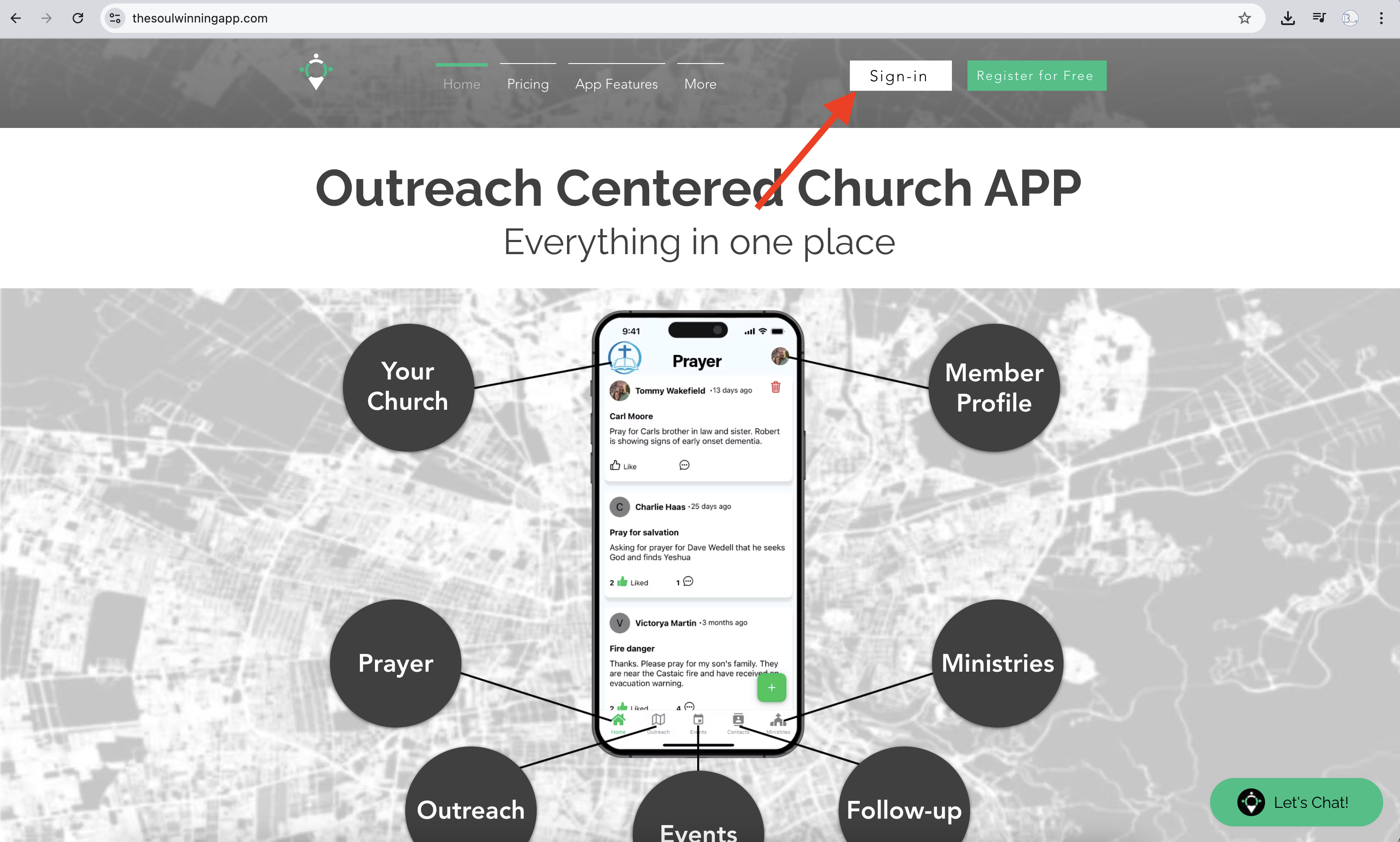 Log In button location on SWAPP website